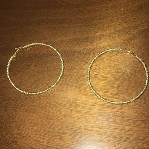 Gold hoops earrings